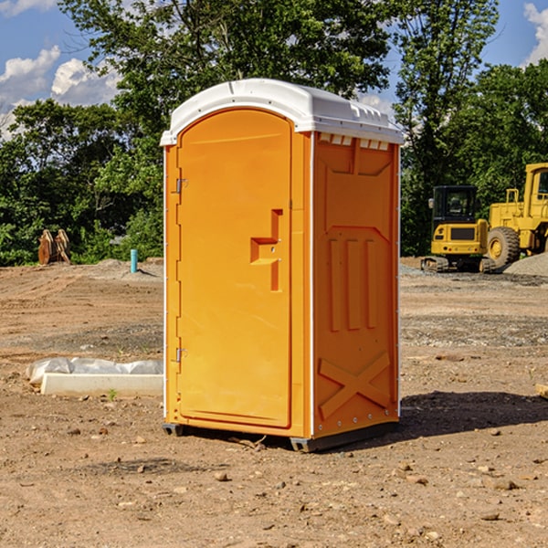 how often are the porta potties cleaned and serviced during a rental period in Bear Grass